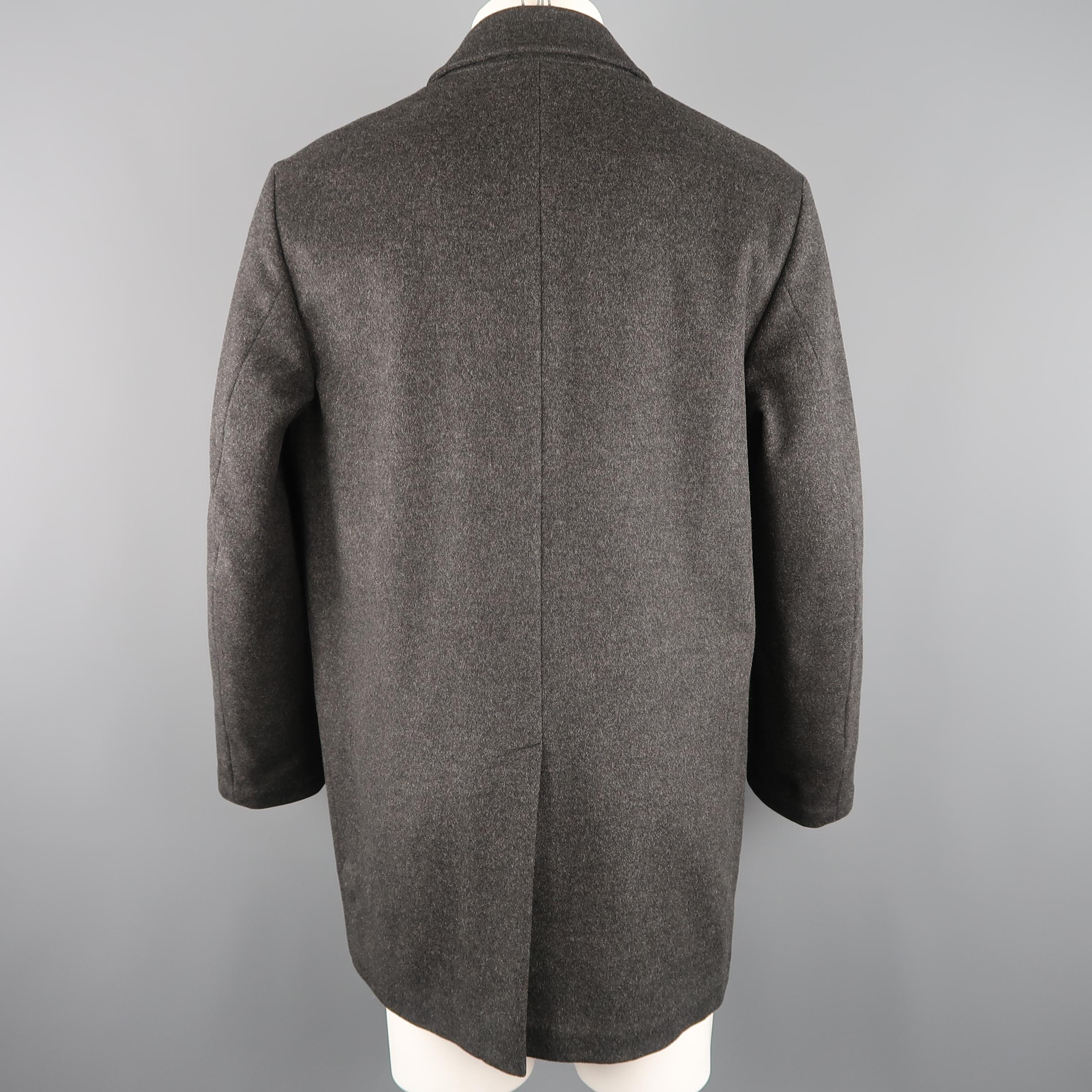 Men's ALLEGRI 38 Charcoal Heather Wool / Cashmere Car Coat 1