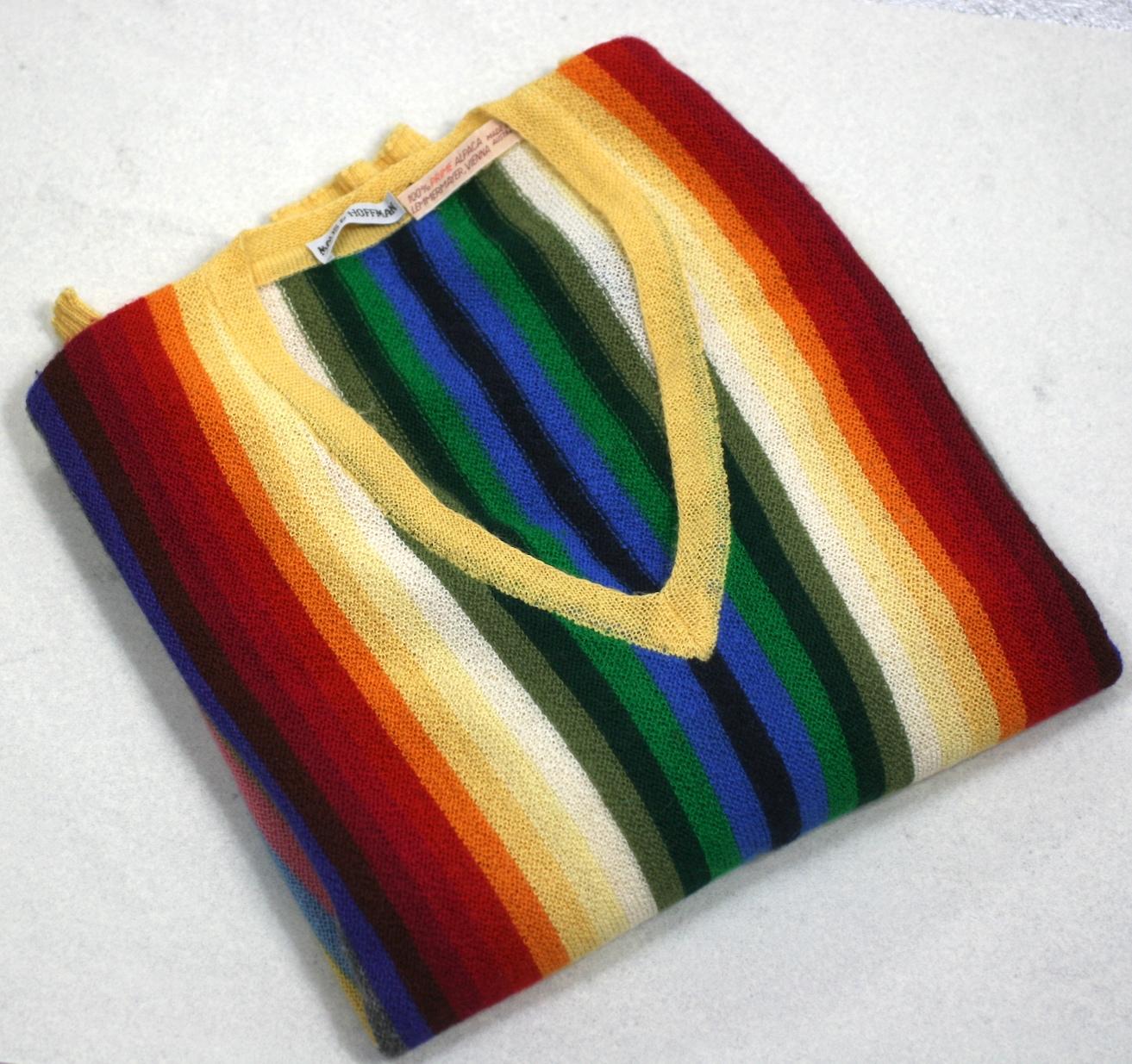 Mens Alpaca Rainbow Sweater For Sale 2
