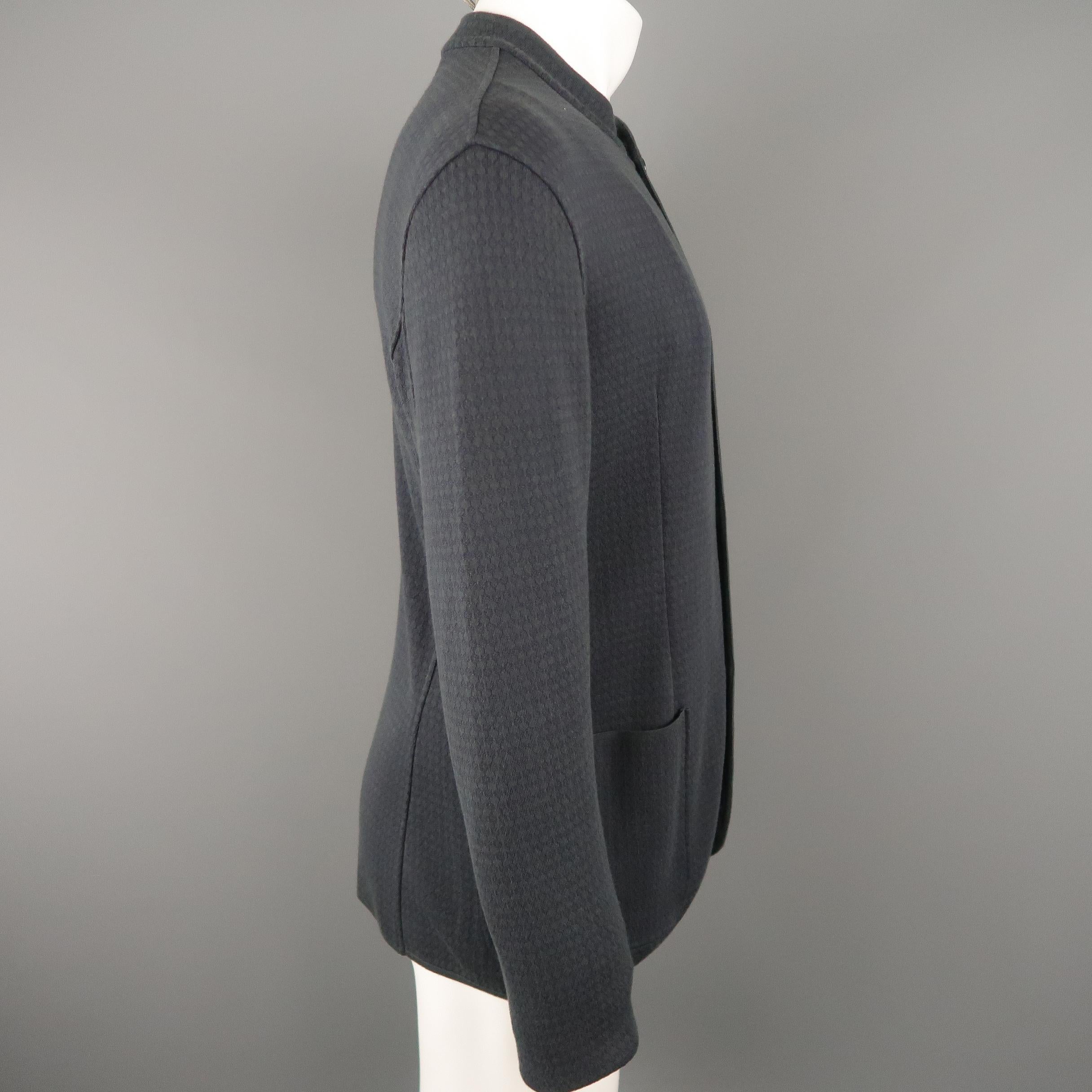band collar blazer