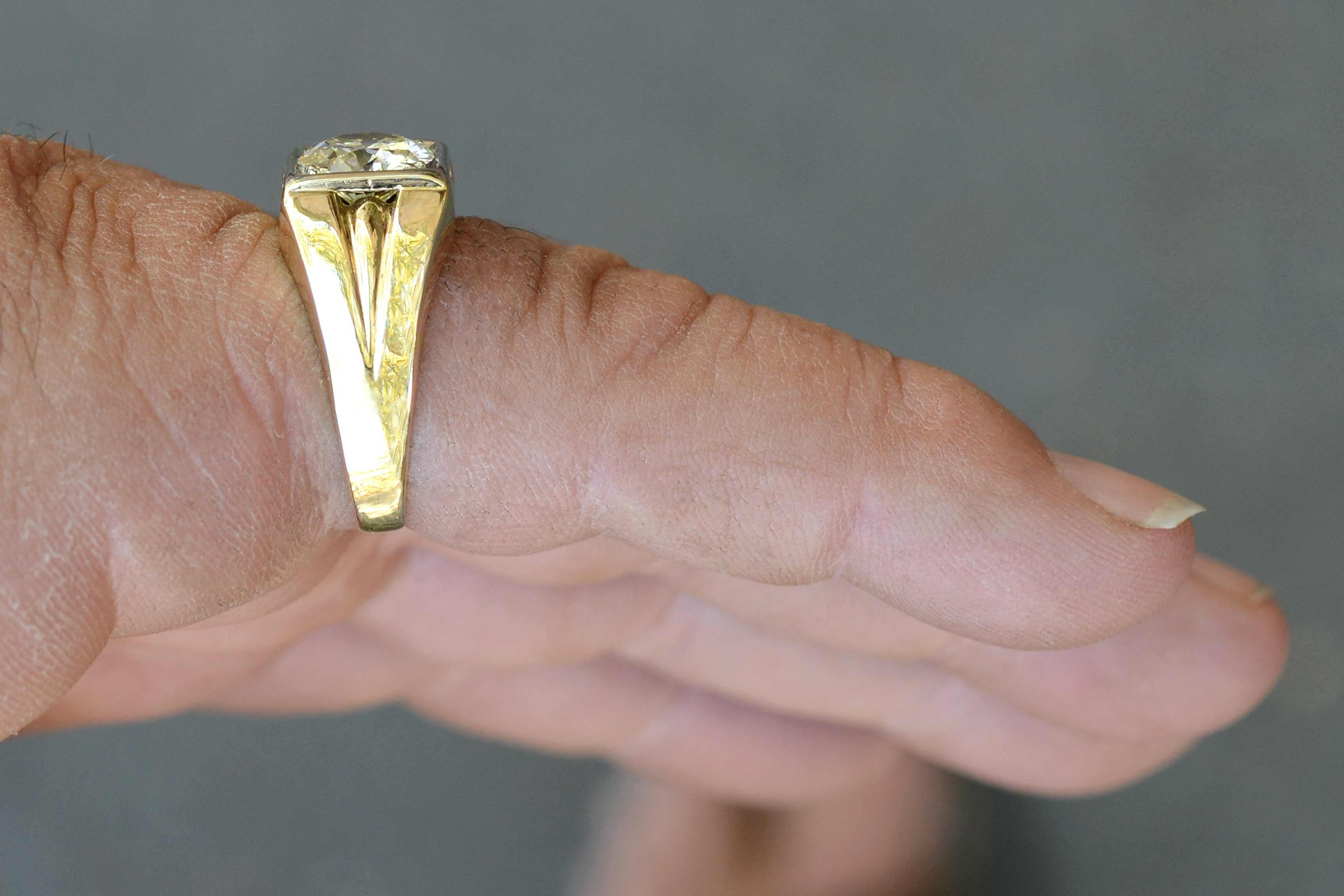 mens diamond pinky ring
