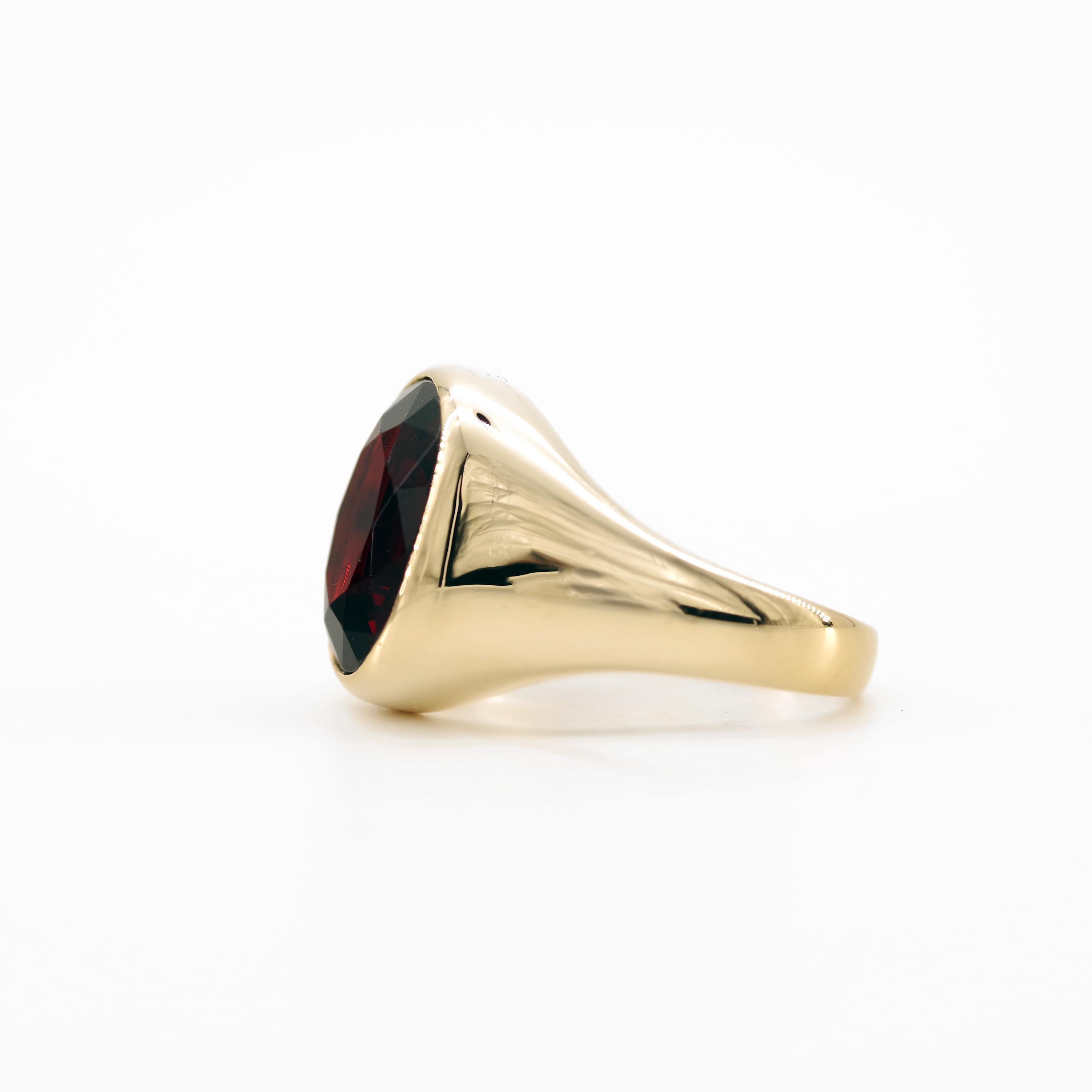 Men's Art Deco Garnet Ring is a Masterpiece of Understatement 5