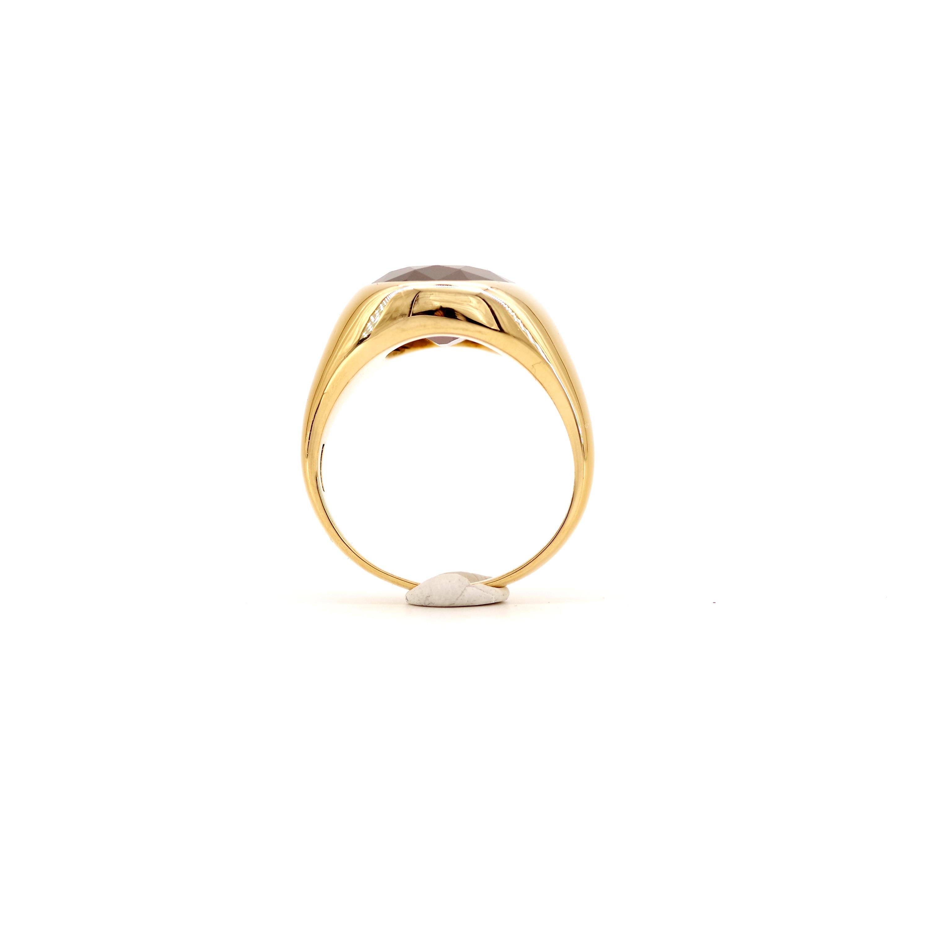 Men's Art Deco Garnet Ring is a Masterpiece of Understatement 3