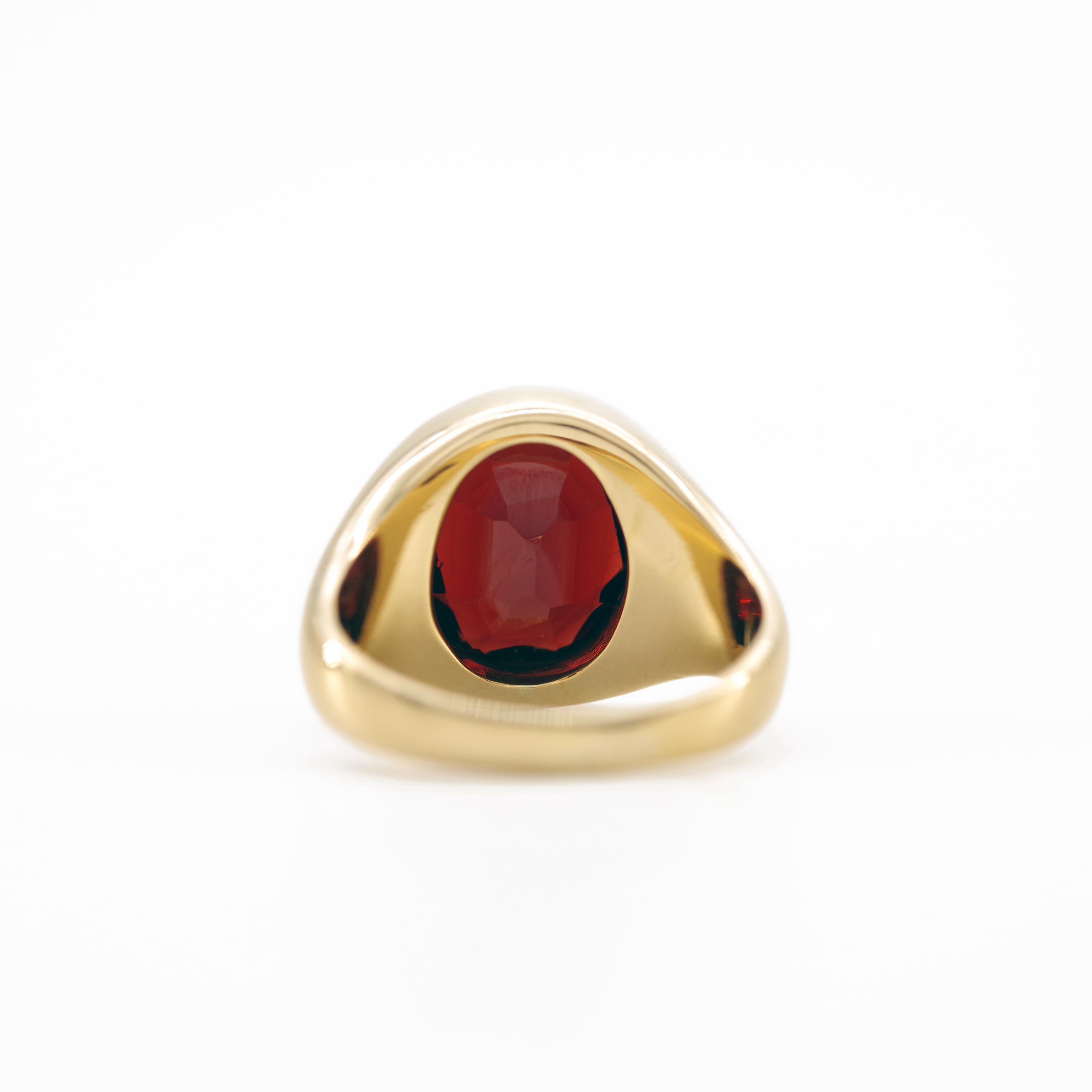 Men's Art Deco Garnet Ring is a Masterpiece of Understatement 4