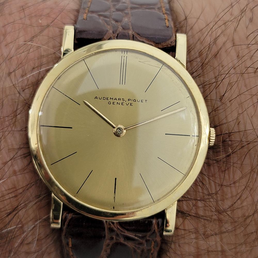 Herren Audemars Piguet Geneve 18k Gold Ultra Thin Manual Wind 1960er Jahre RA234 7