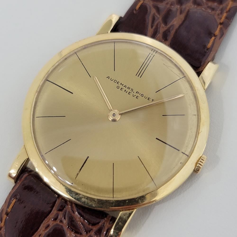 Herren Audemars Piguet Geneve 18k Gold Ultra Thin Manual Wind 1960er Jahre RA234 1