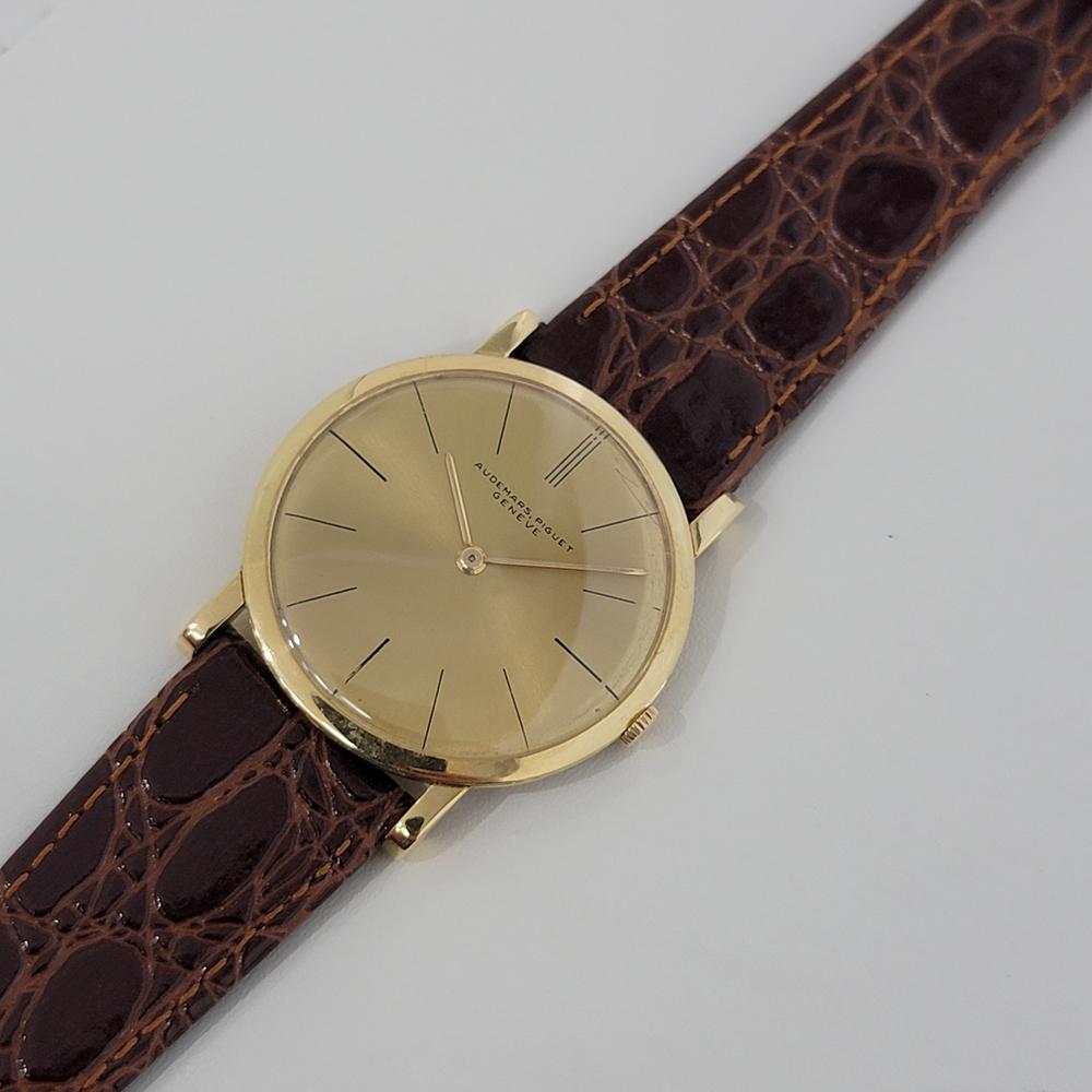 Herren Audemars Piguet Geneve 18k Gold Ultra Thin Manual Wind 1960er Jahre RA234 2