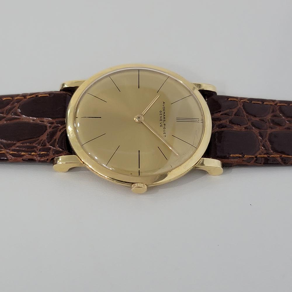 Herren Audemars Piguet Geneve 18k Gold Ultra Thin Manual Wind 1960er Jahre RA234 3