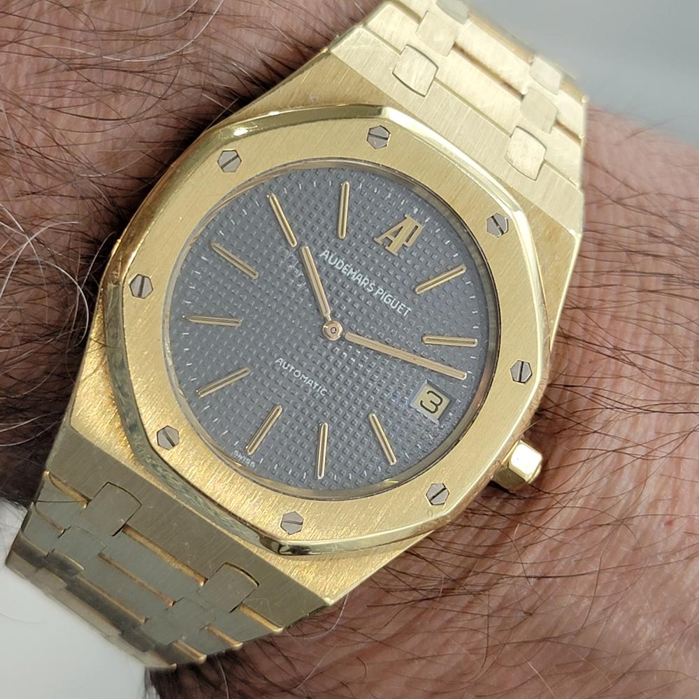 Mens Audemars Piguet Royal Oak 18k Gold 5402BA 39mm Automatic w Box 1990s OM103 9