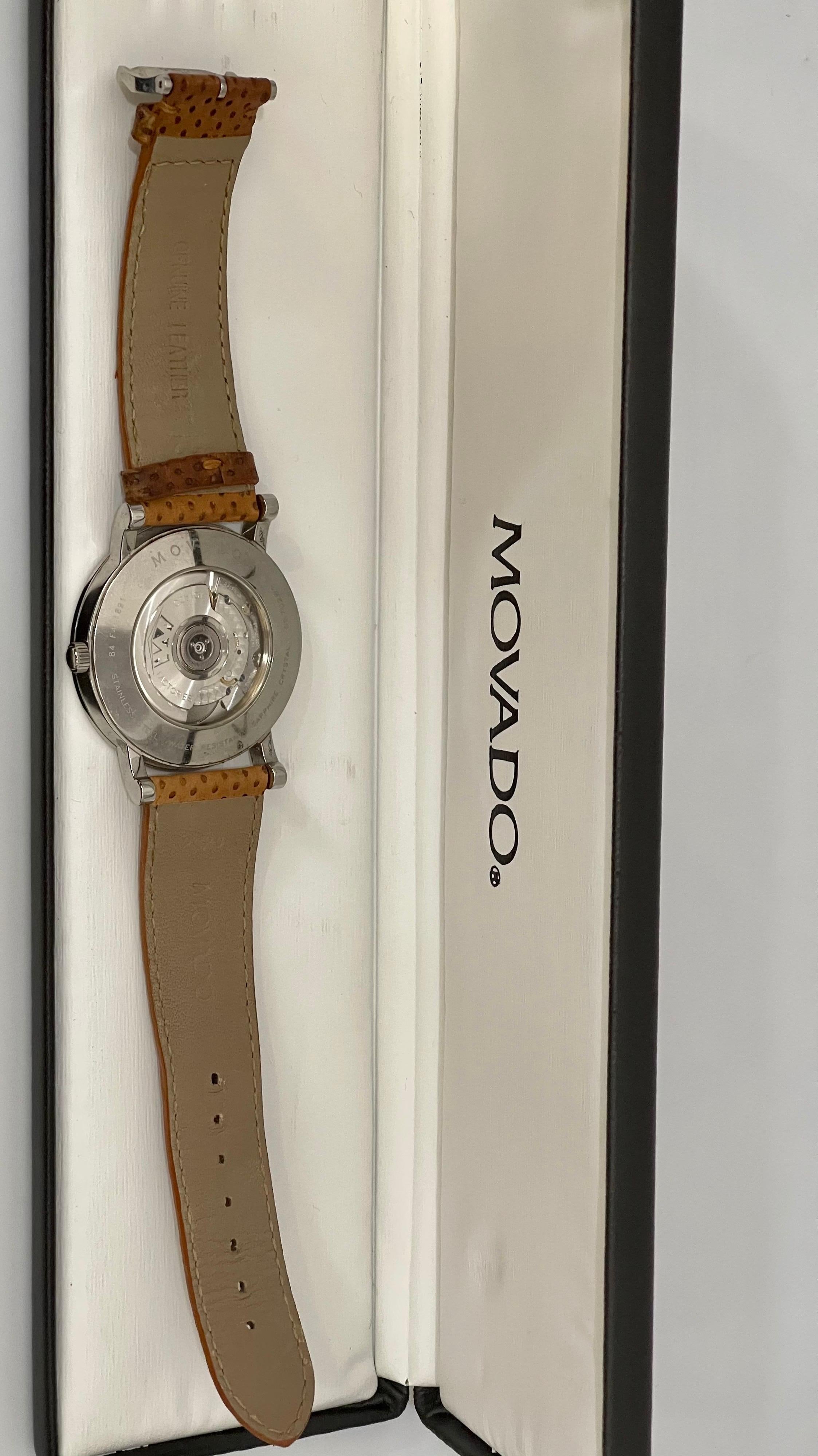 Herren Authentic 6570281 Movado Schwarzes Zifferblatt Schweizer Automatikuhr Bold Dial 10