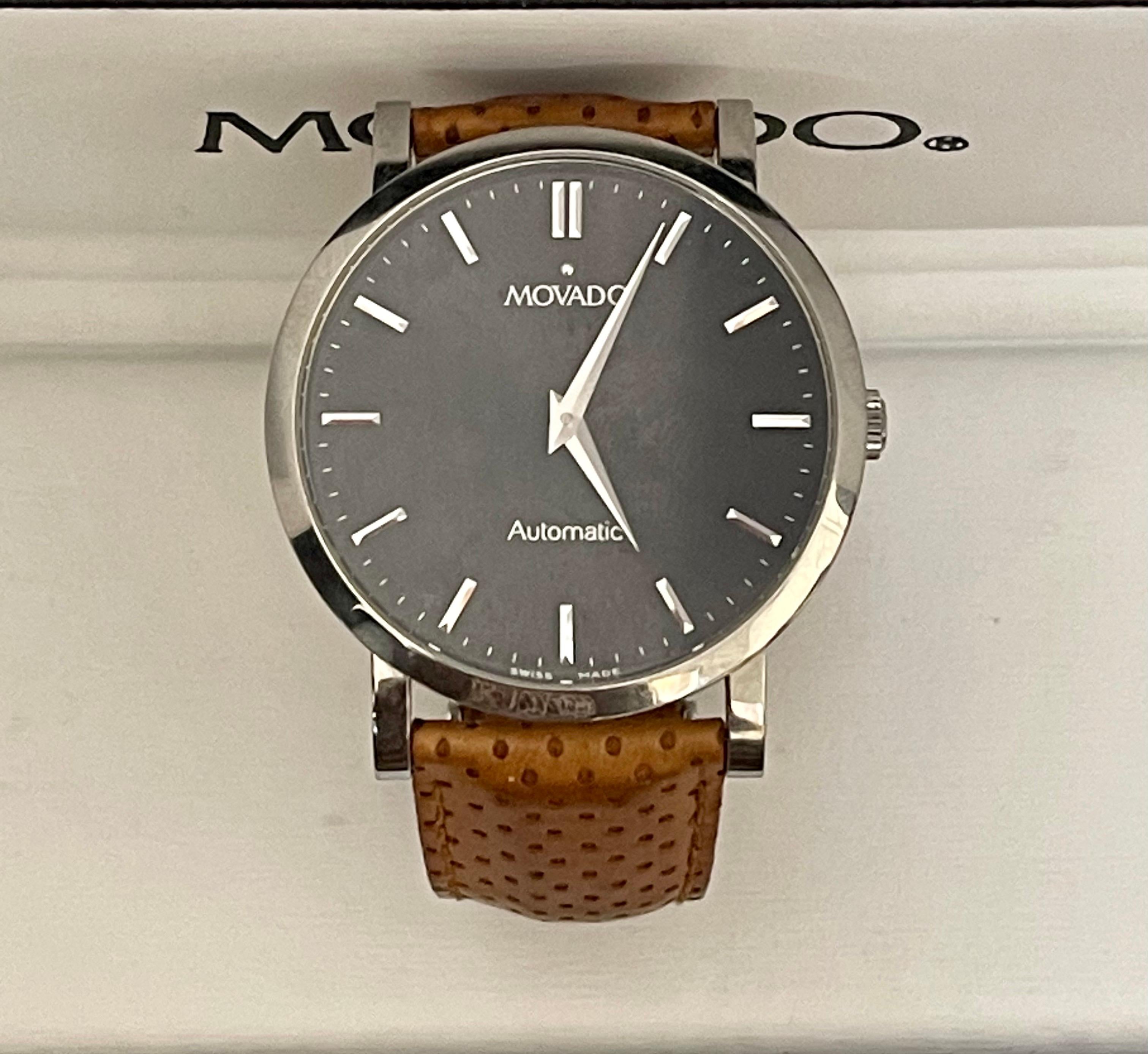 Watch is in very good condition
Total length of the watch with leather belt is 9.1 inch
Department:	Men	                                                                           Reference Number:	Does Not Apply
Watch Shape: Round	                  