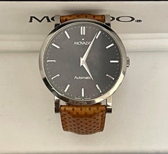 Men's Authentic 6570281 Movado Black Dial Swiss Automatic Watch Bold Dial