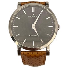 Authentique Movado 6570281 Montre automatique suisse à cadran noir pour hommes - Cadran gras