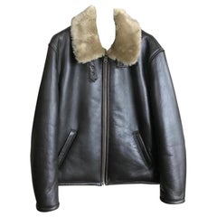 Giacca Aviator Shearling da uomo in marrone - Taglia 40 UK