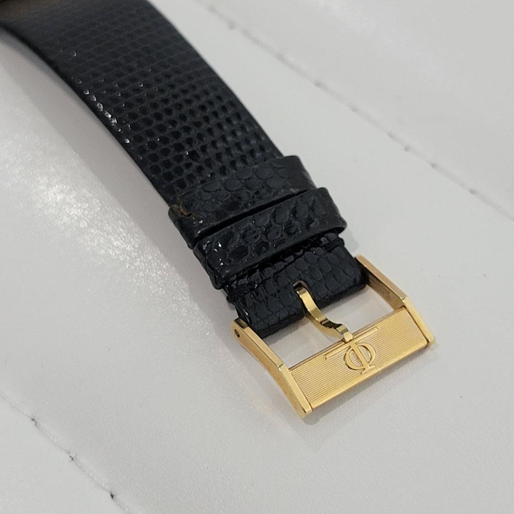 Herren Baume Mercier 18k Gold Handaufzug Schlankes Kleid mit Schachtel 1990er RA366 3