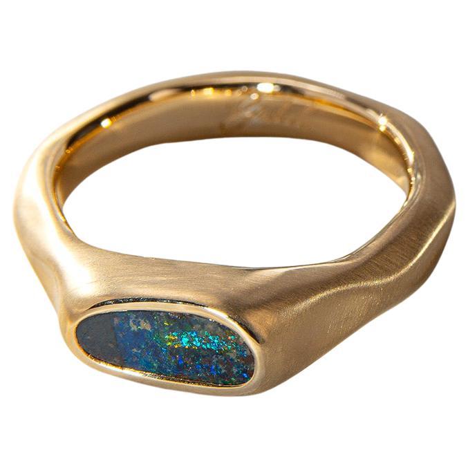 18K yellow gold ring with natural Black Opal
opal origin - Australia
opal measurements - 0.16 х 0.39 in / 4 х 10 mm
stone weight - 1.3 carats
ring weight -  9.52 grams
ring size - 8.5 US


We ship our jewelry worldwide – for our customers it is free