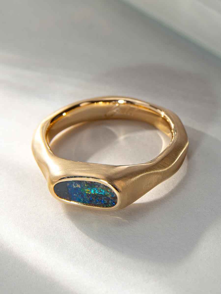 australian opal ring gold