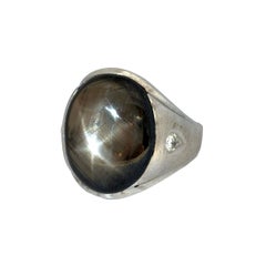 Vintage Men's Black Star Sapphire Ring