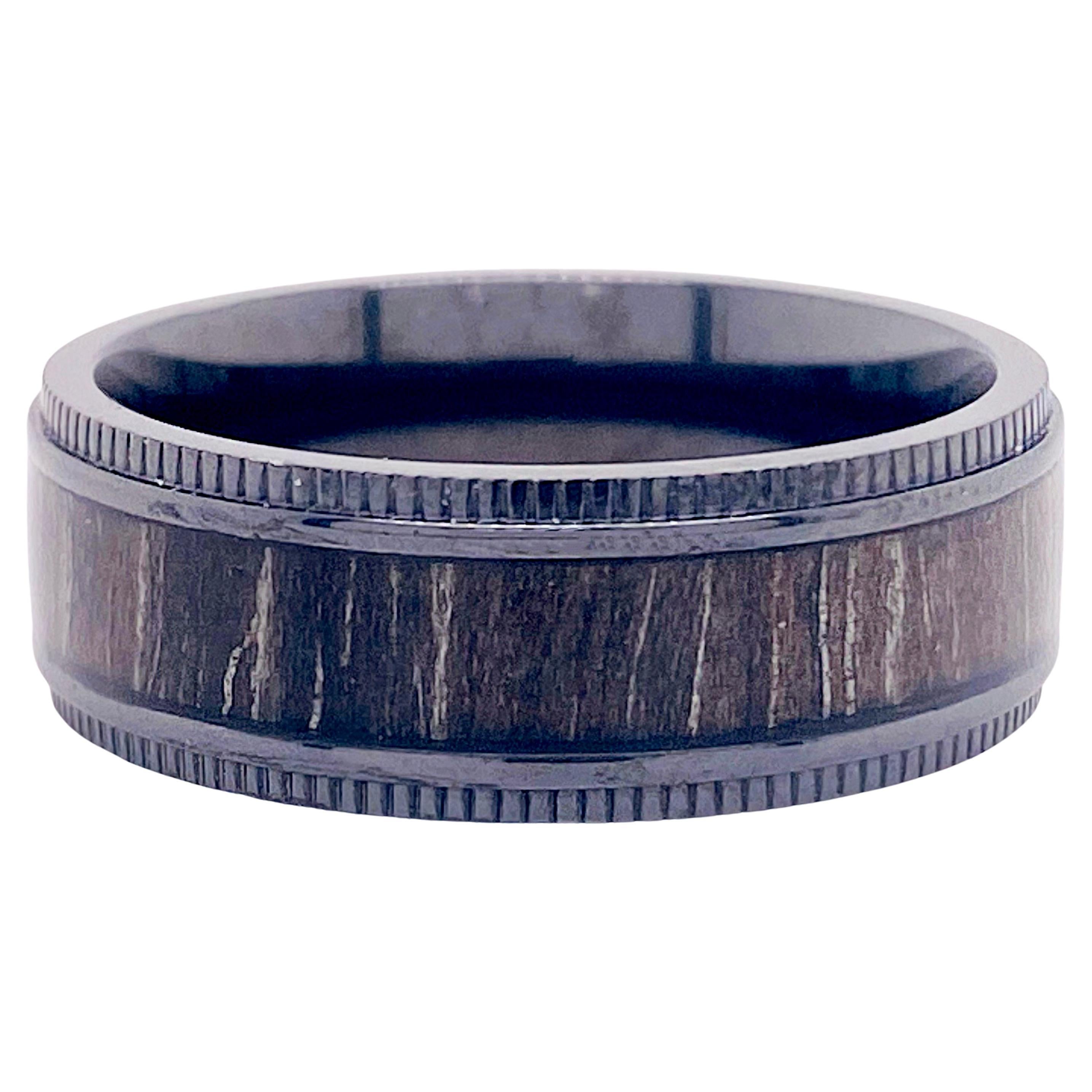 Men's Black Titanium and Black 'Oakwood' Band