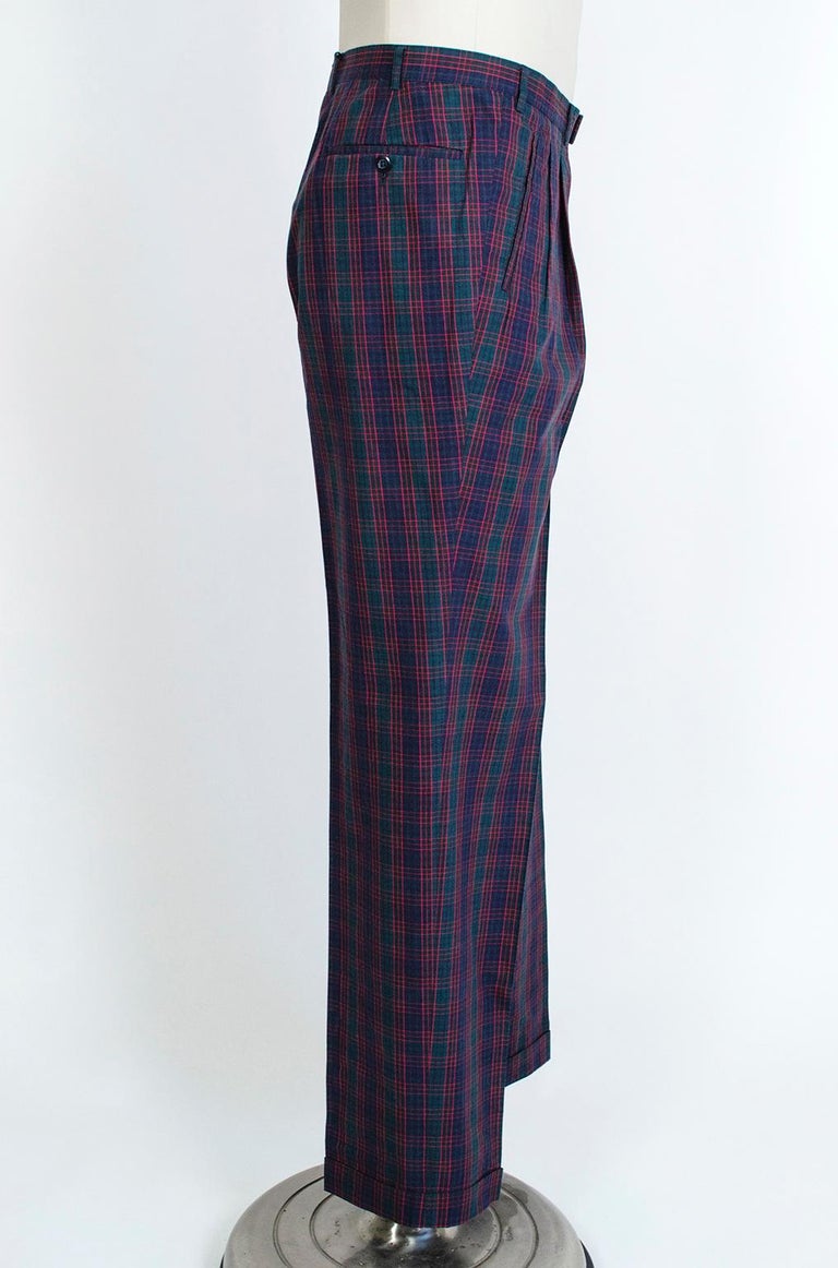 Blue Plaid Tartan Scottish Print Men's Golf Shirts