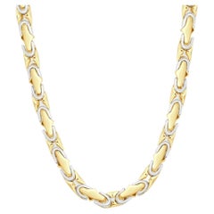 Men's Braccio 14k Yellow and White Gold Chain 262 Grams Necklace 