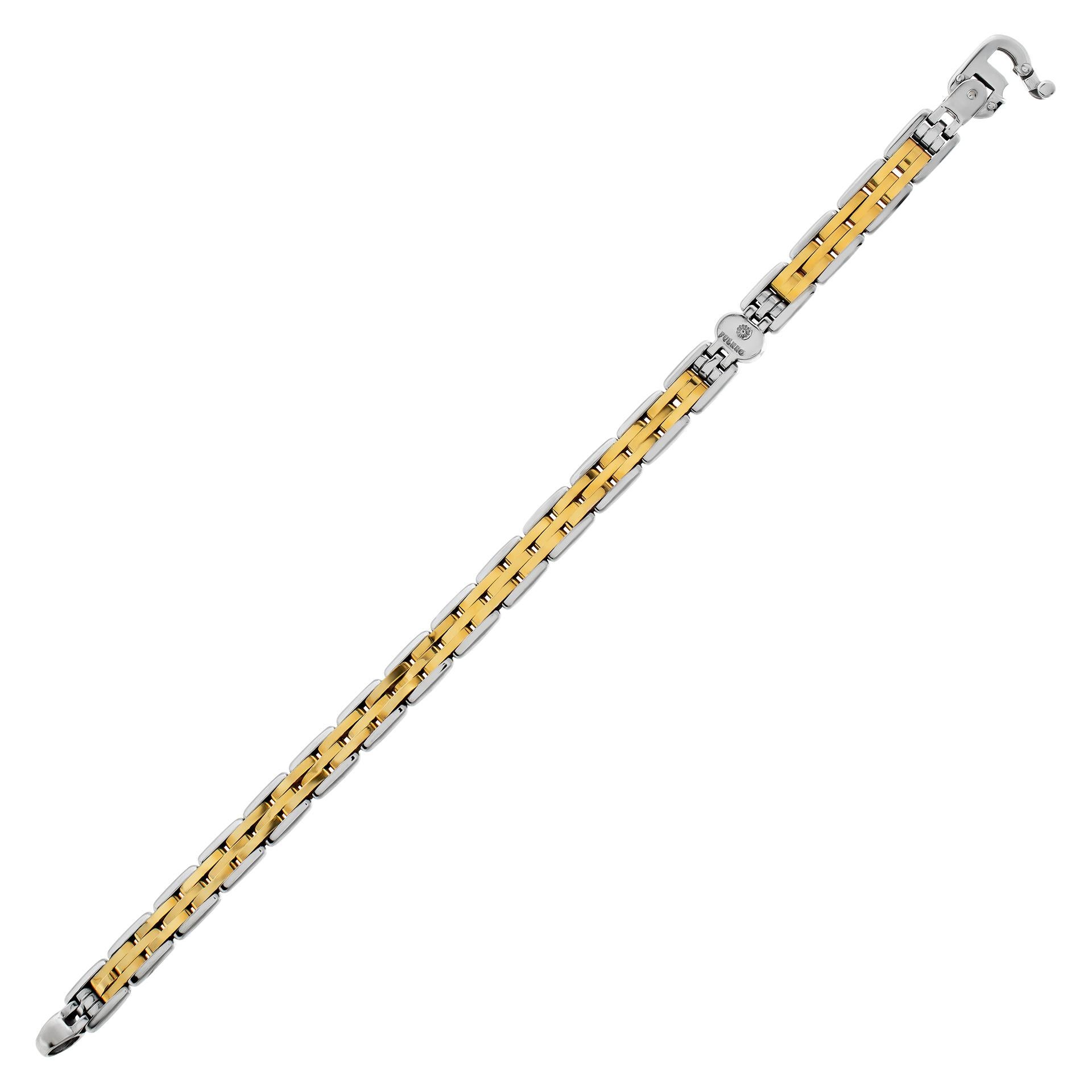 Herrenarmband in 18k Weiß und Gelb Entworfen von Fulkro 2