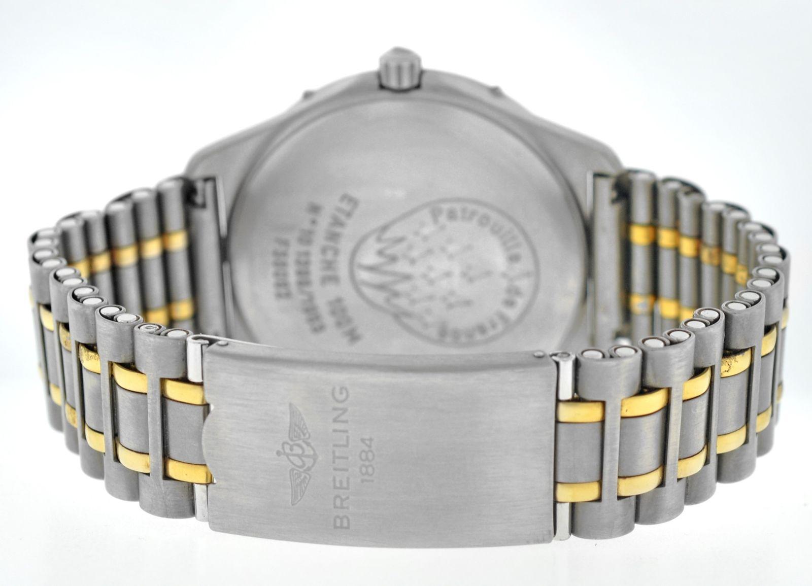 Men's Breitling Aerospace Patrouille de France Titanium Gold Quartz Watch In Excellent Condition In New York, NY