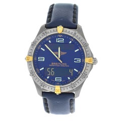 Mens Breitling Aerospace Titanium Gold Quartz Watch