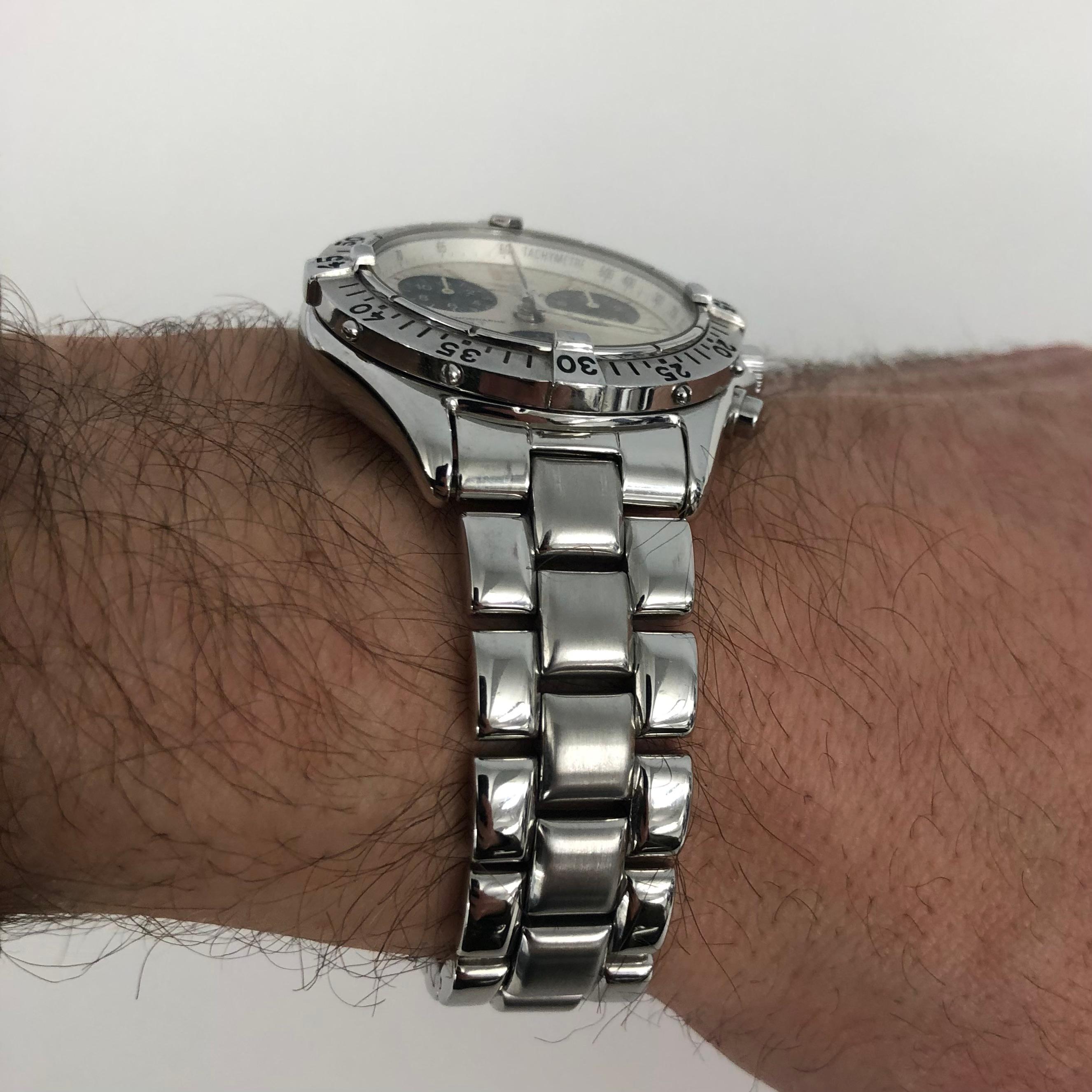Men’s Breitling Colt Chronograph A53035 Stainless Steel Watch mm In Good Condition For Sale In New York, NY