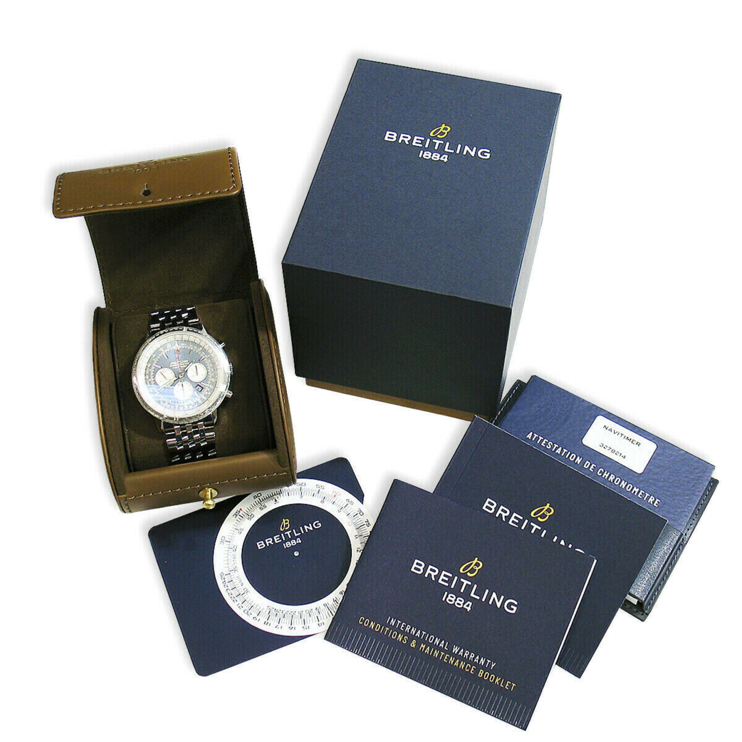 Men's Breitling Navitimer 1 B01 Aurora Blue Automatic Chronograph Watch AB0127 2