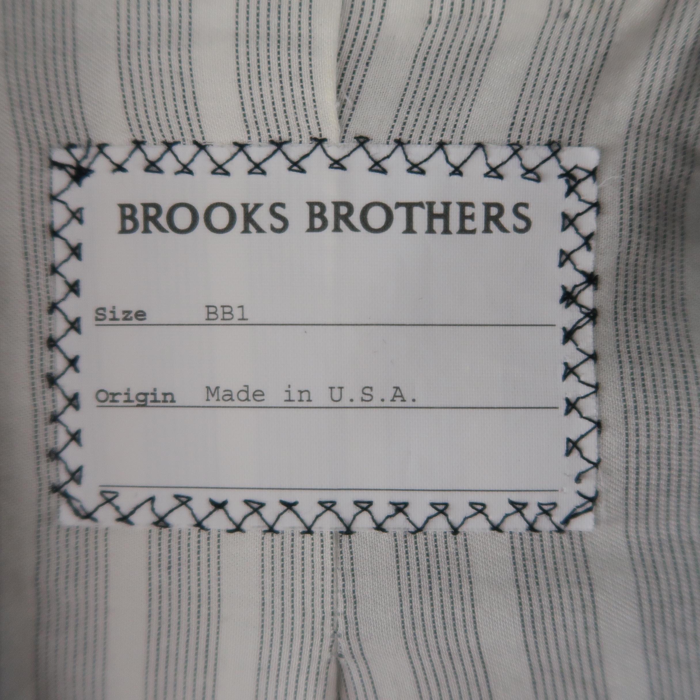 Men's BROOKS BROTHERS 38 Dark Gray Plaid Wool Notch Lapel Suit 7
