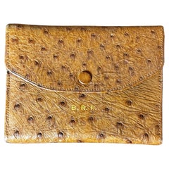 Men's Brush Set in Ostrich Leather Folding Case