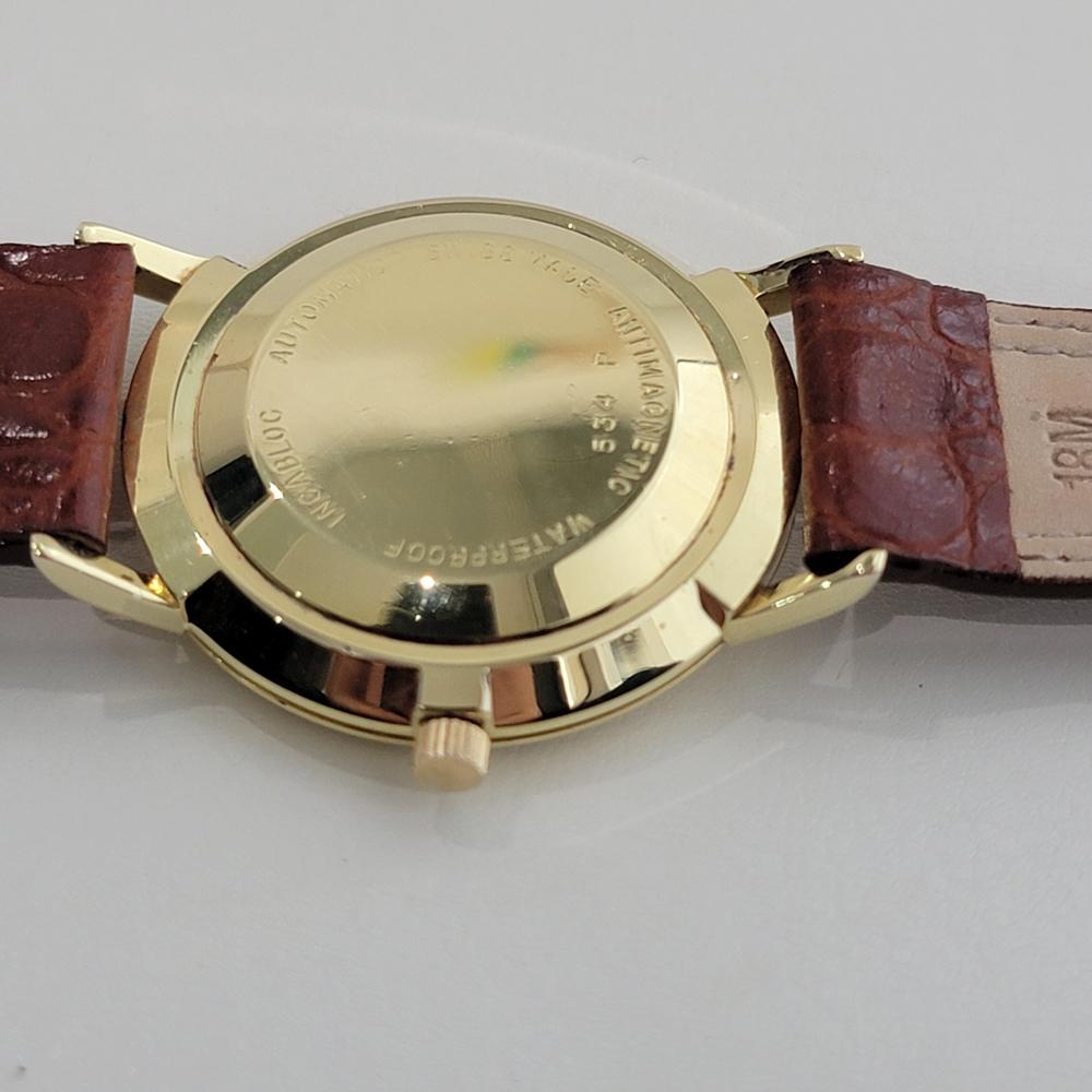 Mens Bucherer 18k Solid Gold Date Automatic Dress Watch 1970s Vintage RA452 6