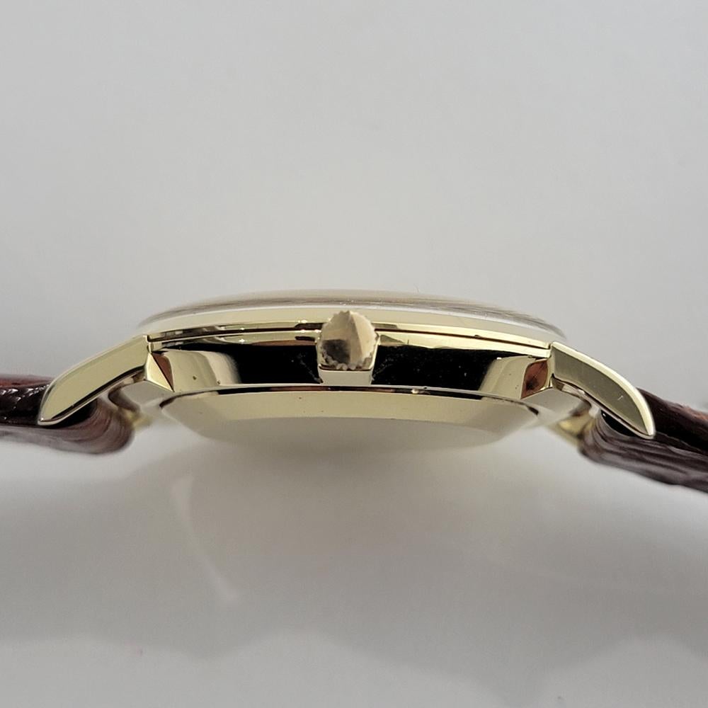 Mens Bucherer 18k Solid Gold Date Automatic Dress Watch 1970s Vintage RA452 5