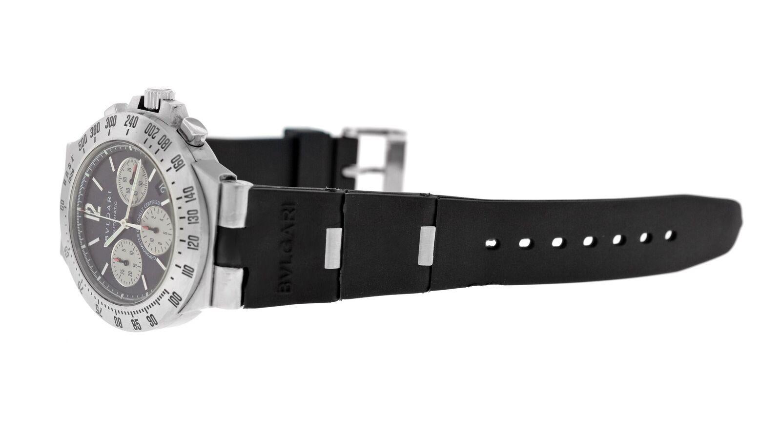 Men's Bvlgari Bulgari Diagono Automatic Steel Chrono Watch For Sale 1
