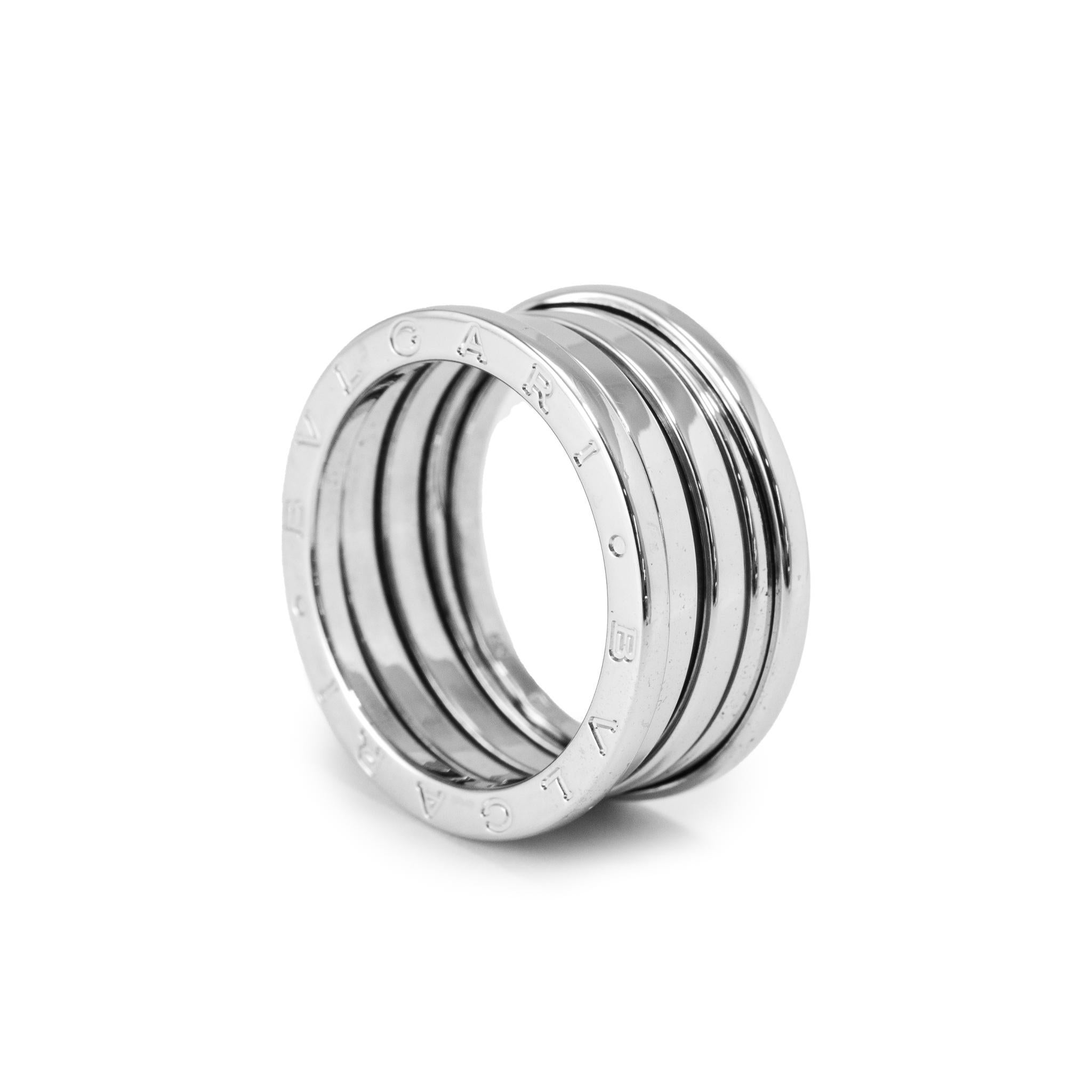 Anello da uomo Bvlgari b.zero1 in oro bianco 18 carati a quattro bande in vendita 1