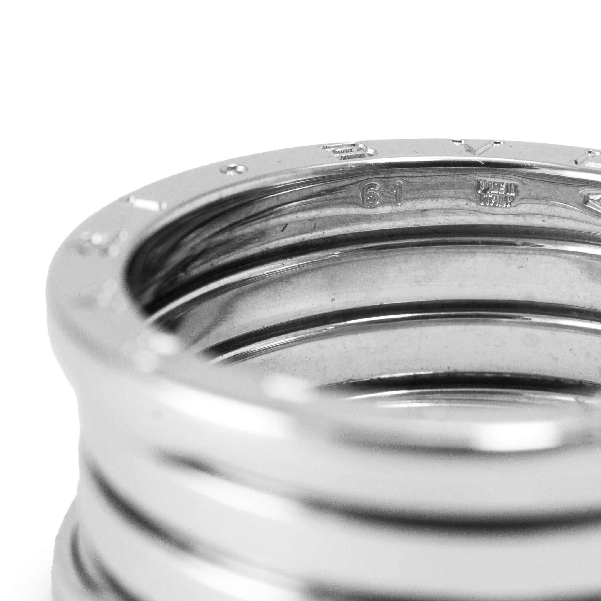 Anello da uomo Bvlgari b.zero1 in oro bianco 18 carati a quattro bande in vendita 2