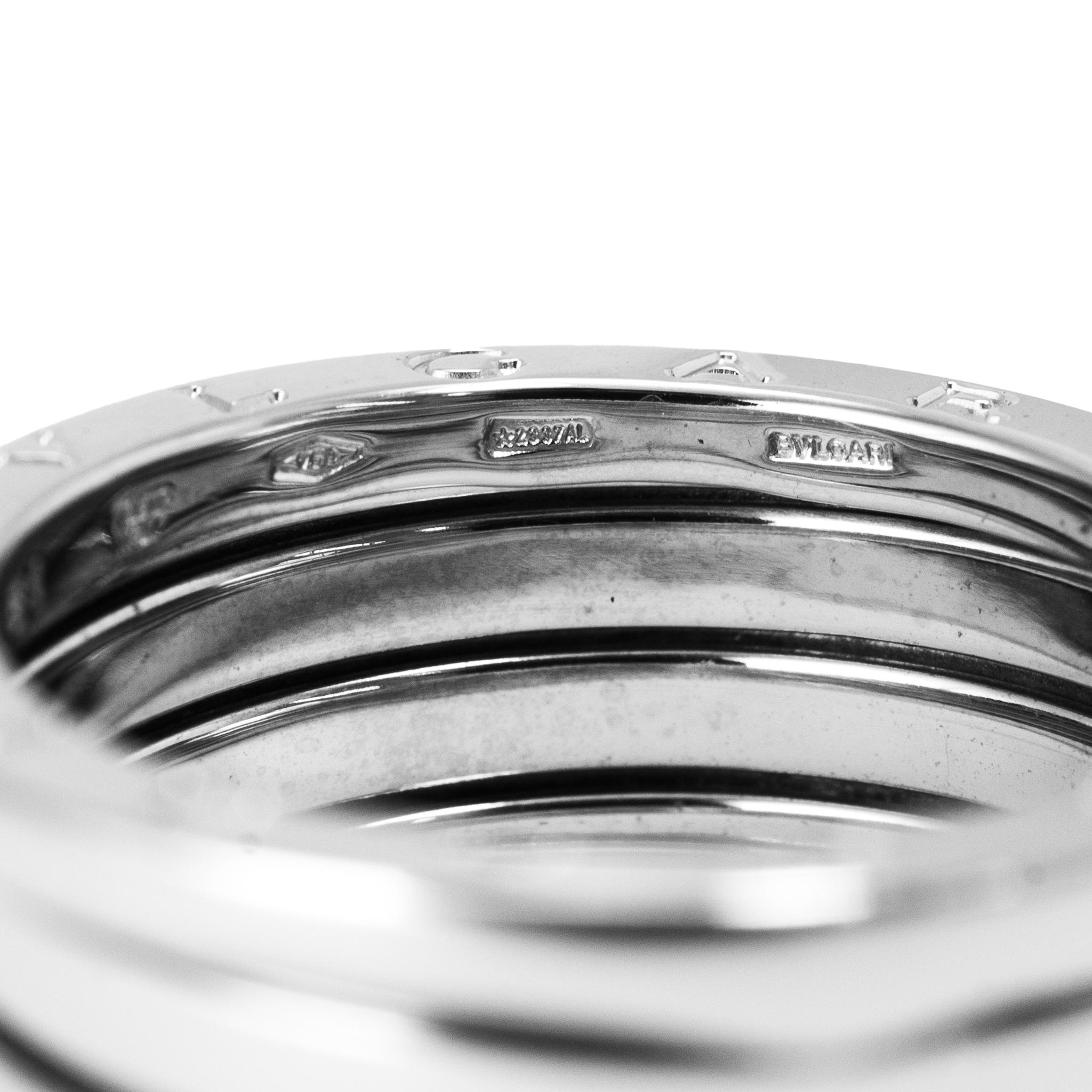 Anello da uomo Bvlgari b.zero1 in oro bianco 18 carati a quattro bande in vendita 3