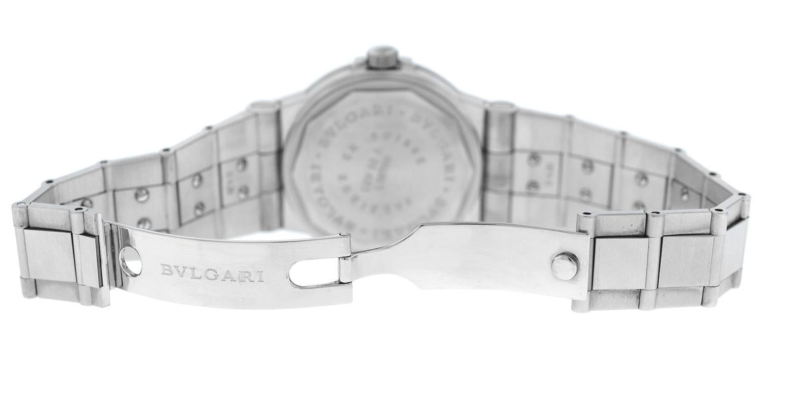 Men's Bvlgari Diagono Stainless Steel Date Automatic Watch For Sale 1