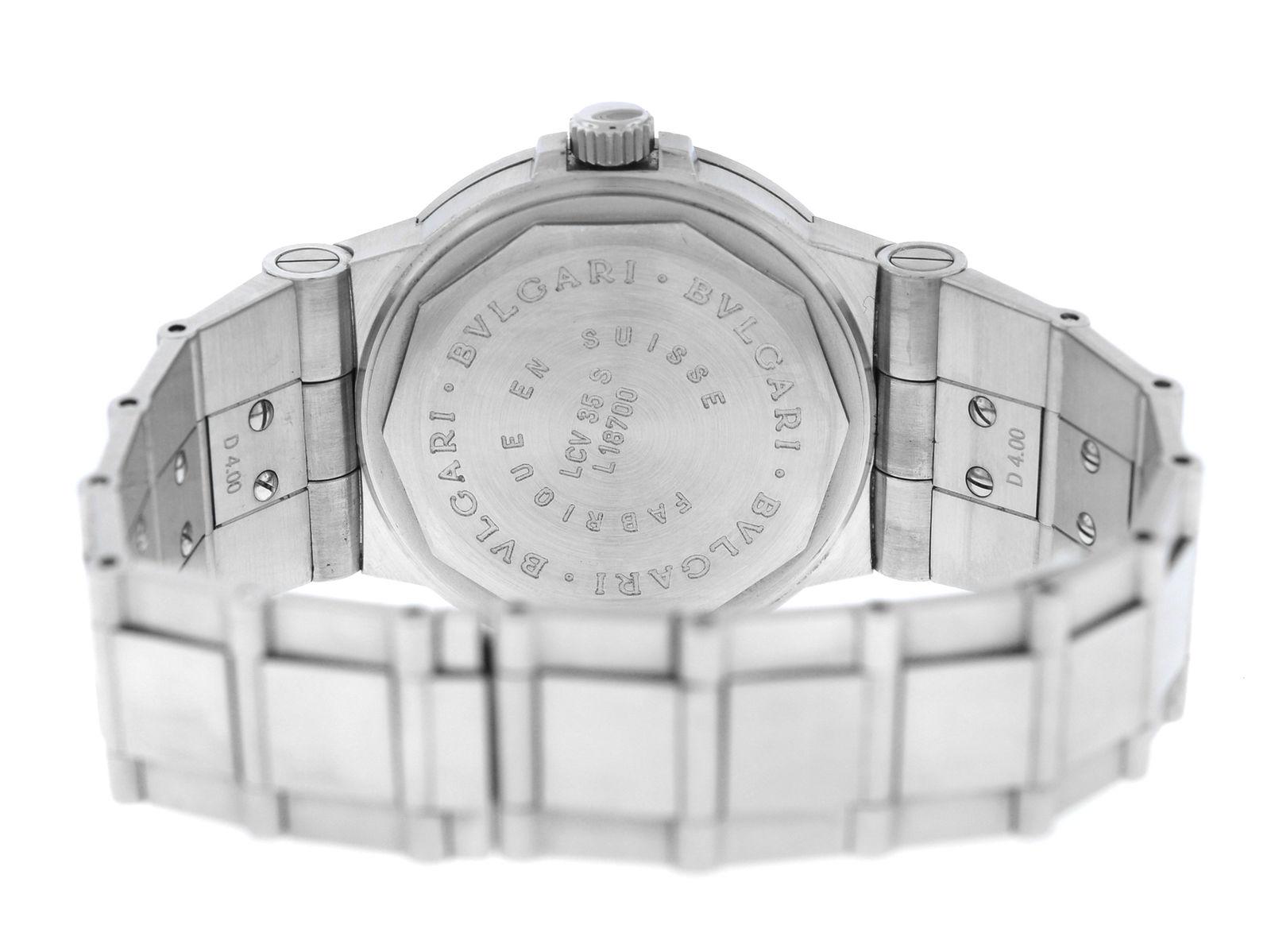 Men's Bvlgari Diagono Stainless Steel Date Automatic Watch For Sale 2