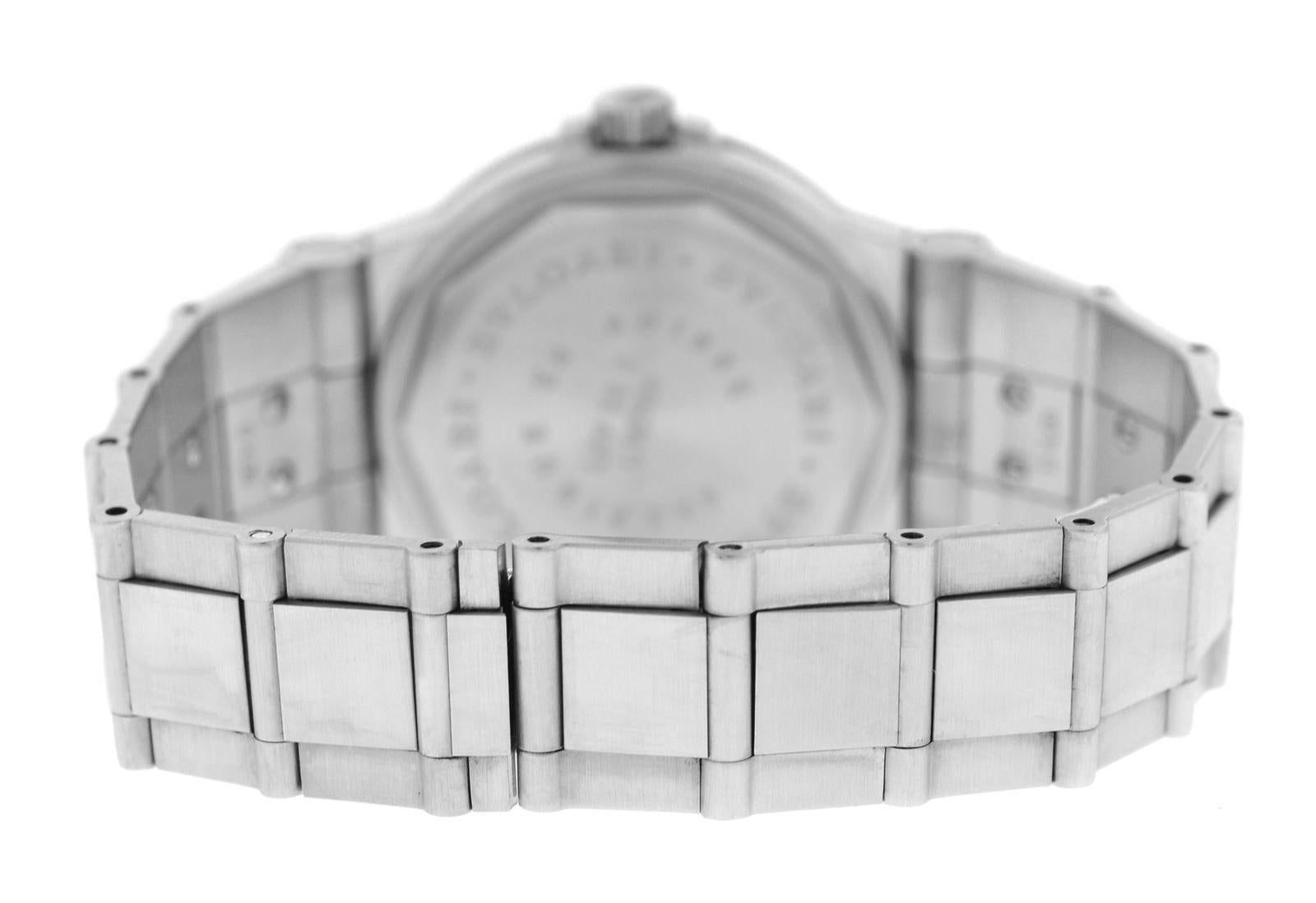 Men's Bvlgari Diagono Stainless Steel Date Automatic Watch For Sale 3