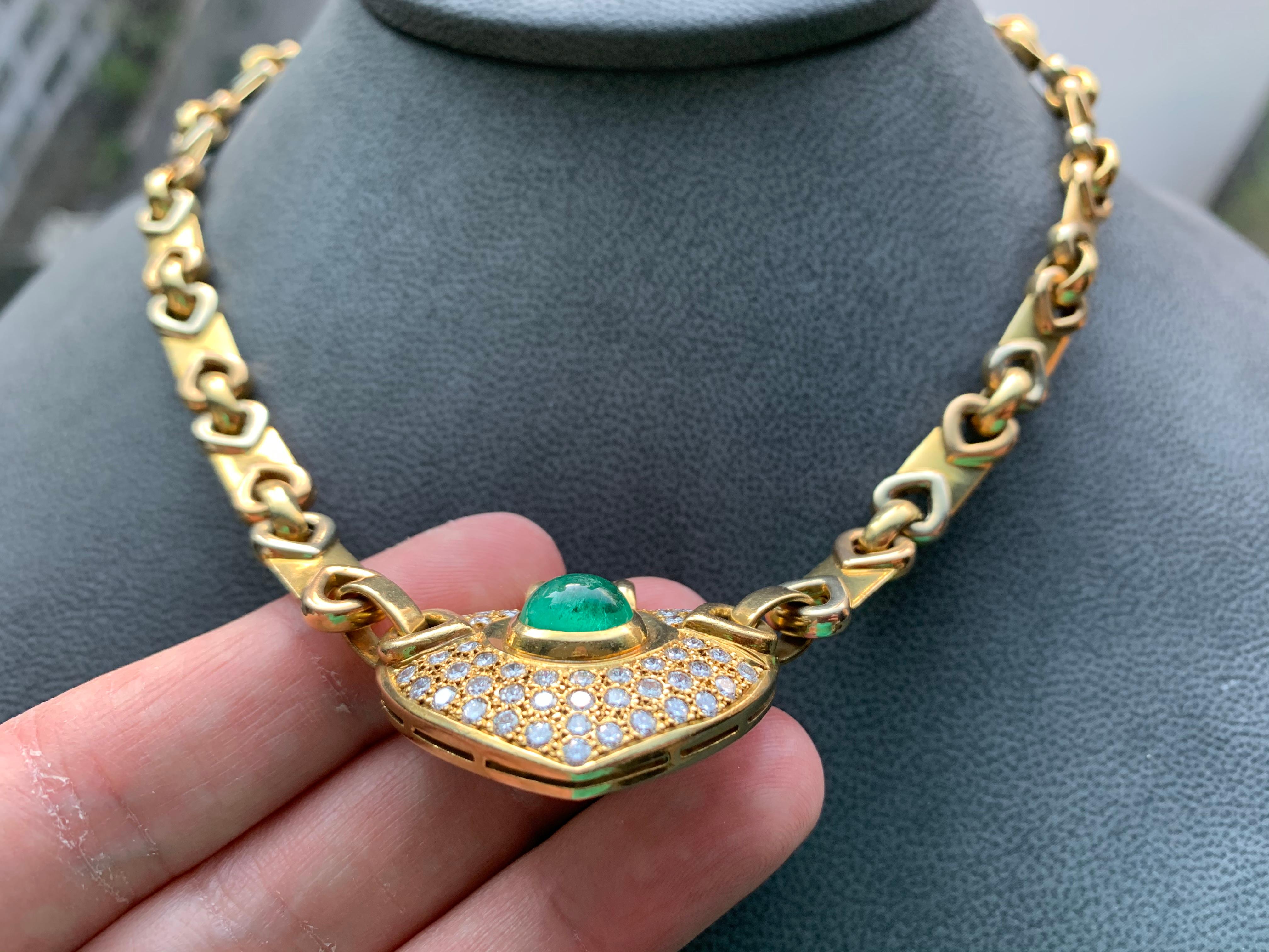 mens emerald necklace