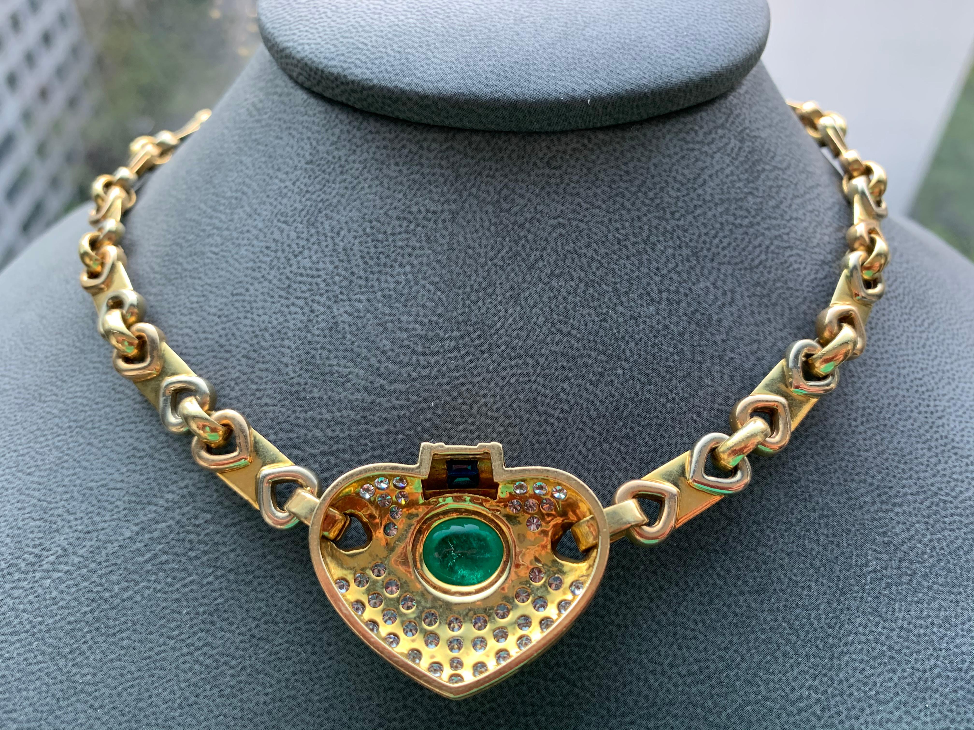 mens emerald necklace