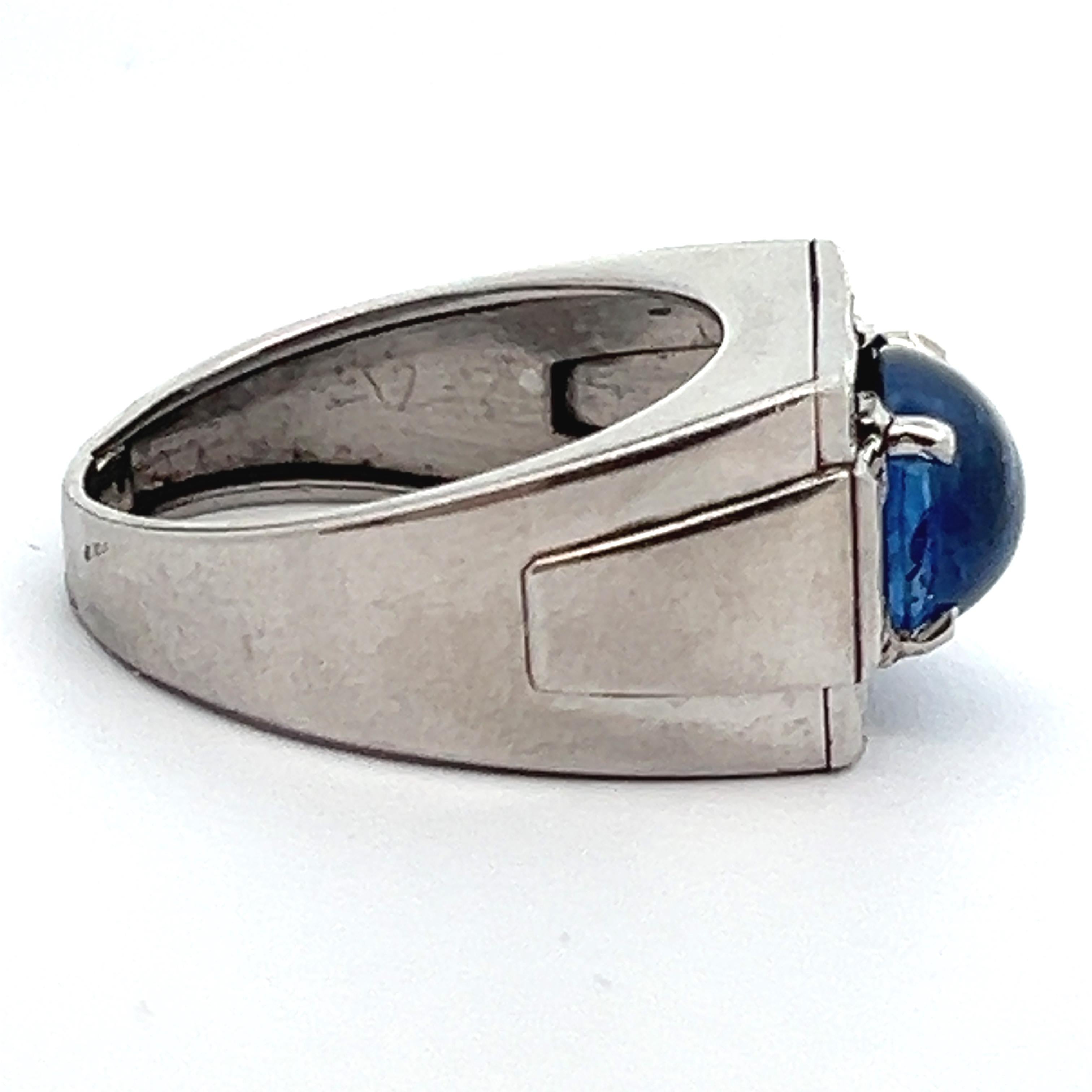 Men's Cabochon Sapphire Ring For Sale 5