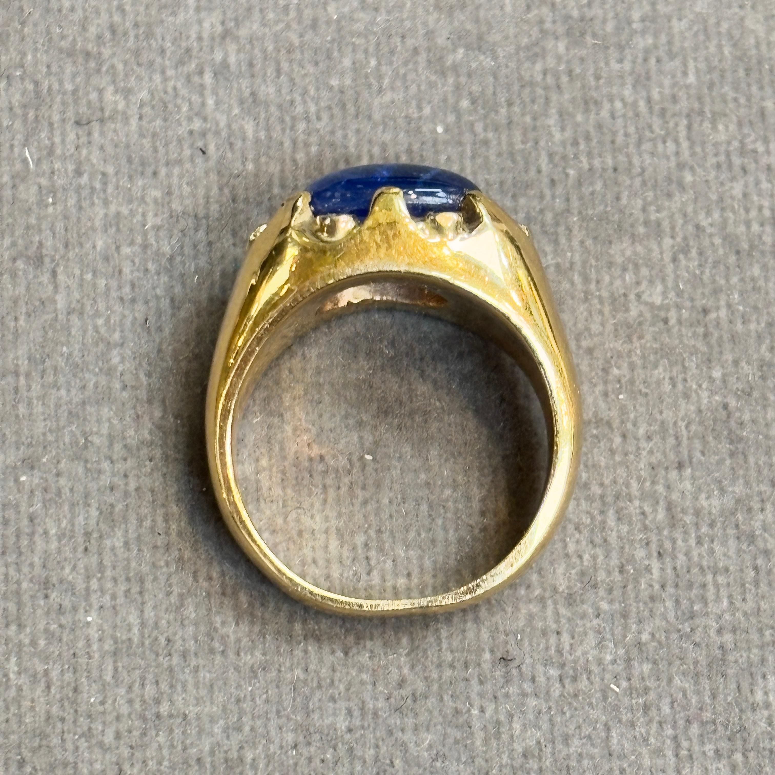 Herren Cabochon Saphir Ring im Angebot 5