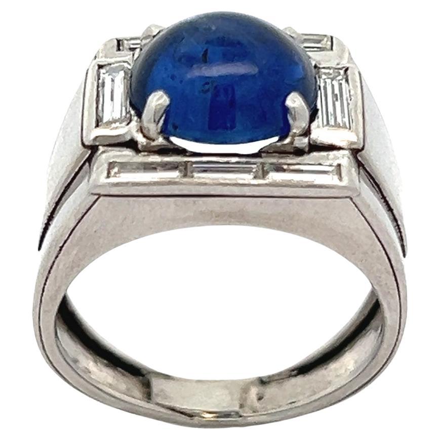 Men's Cabochon Sapphire Ring