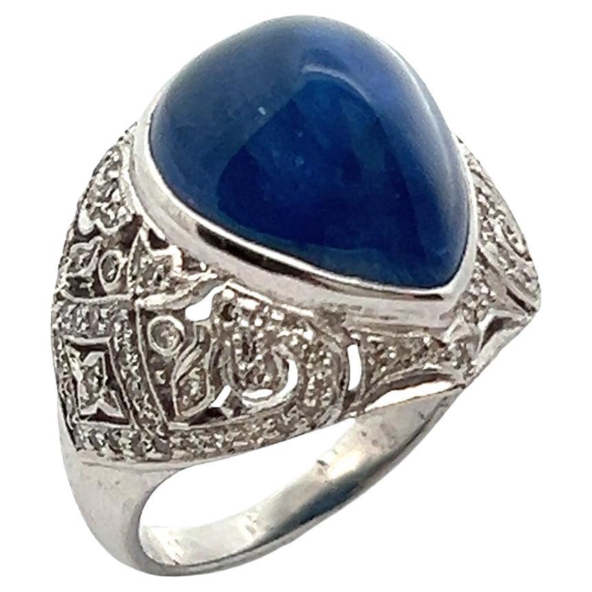 Men's Cabochon Sapphire Ring