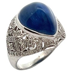 Vintage Men's Cabochon Sapphire Ring