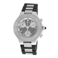 Men’s Cartier 2424 Chronoscaph Steel Date Quartz Chronograph Watch