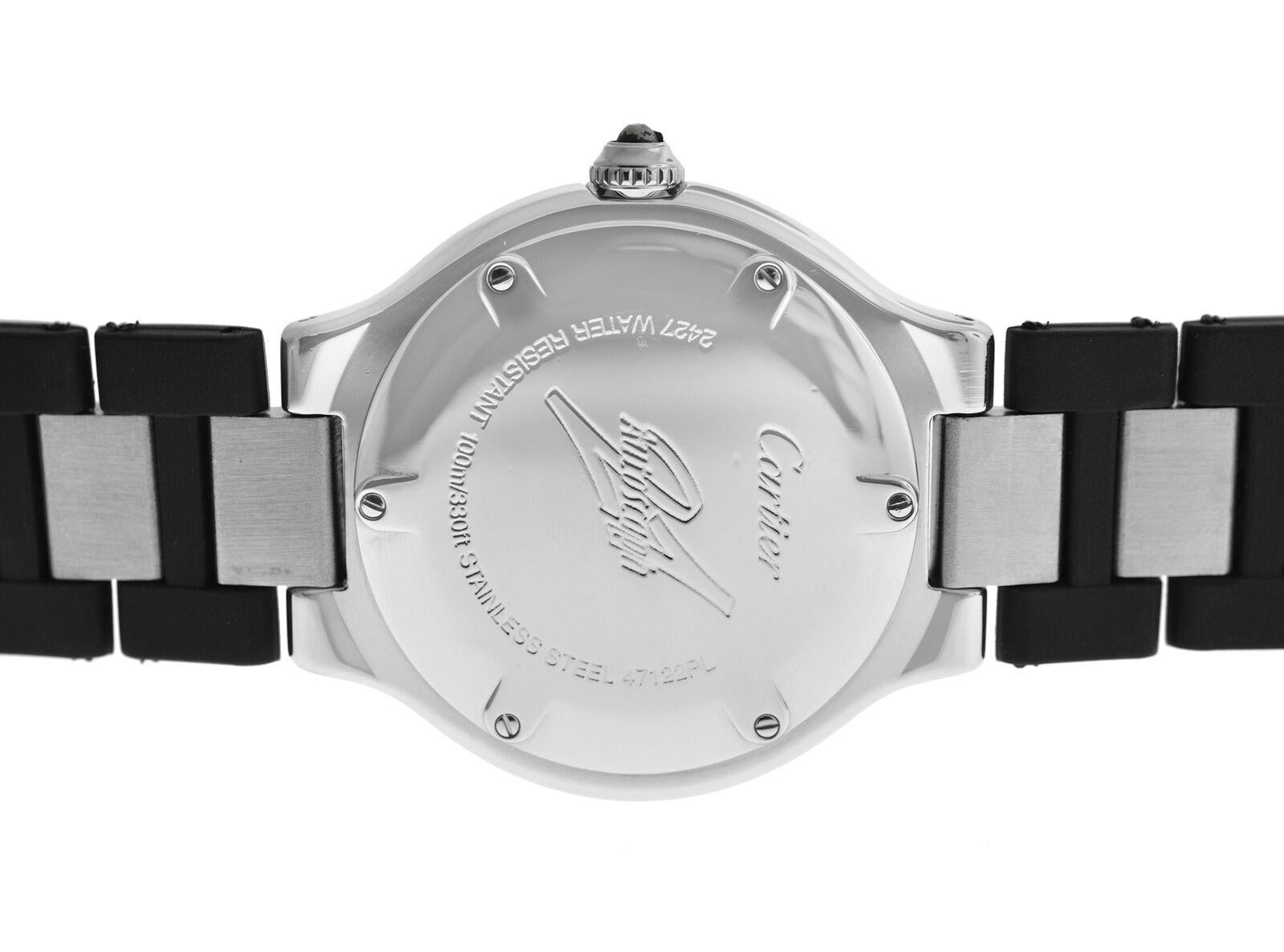 Women's or Men's Men's Cartier 2427 Autoscaph Steel Date Automatic Watch For Sale
