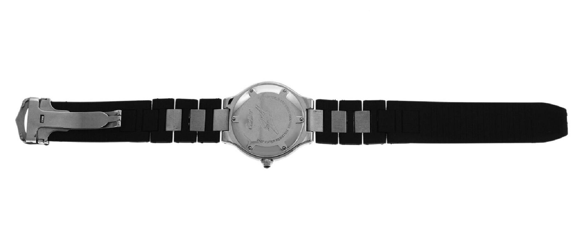 Men's Cartier 2427 Autoscaph Steel Date Automatic Watch For Sale 2